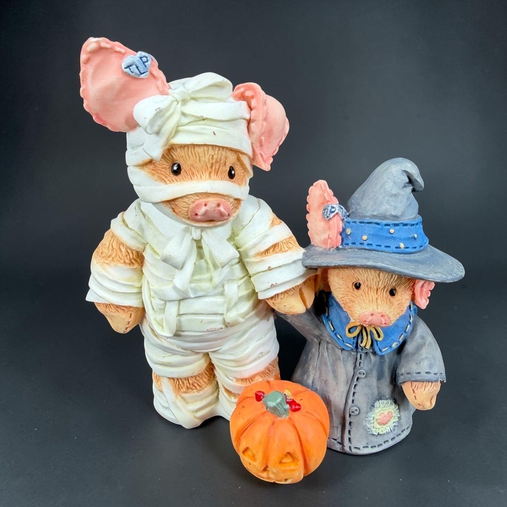 Enesco This Little Piggy Halloween Mummy Witch Pig 1995 Mary Rhyner Nadig 145734